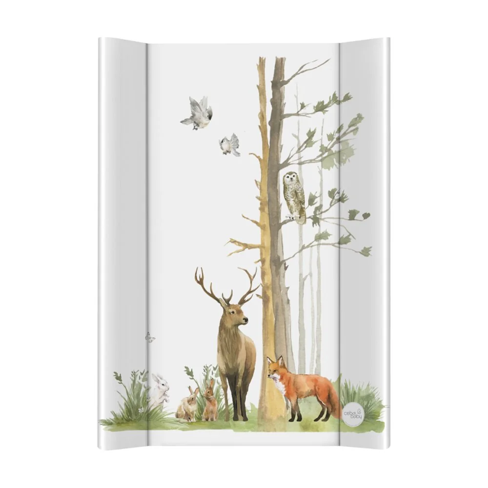 Ceba Podložka přebalovací 2-hranná s pevnou deskou (50x70) Basic Woodland