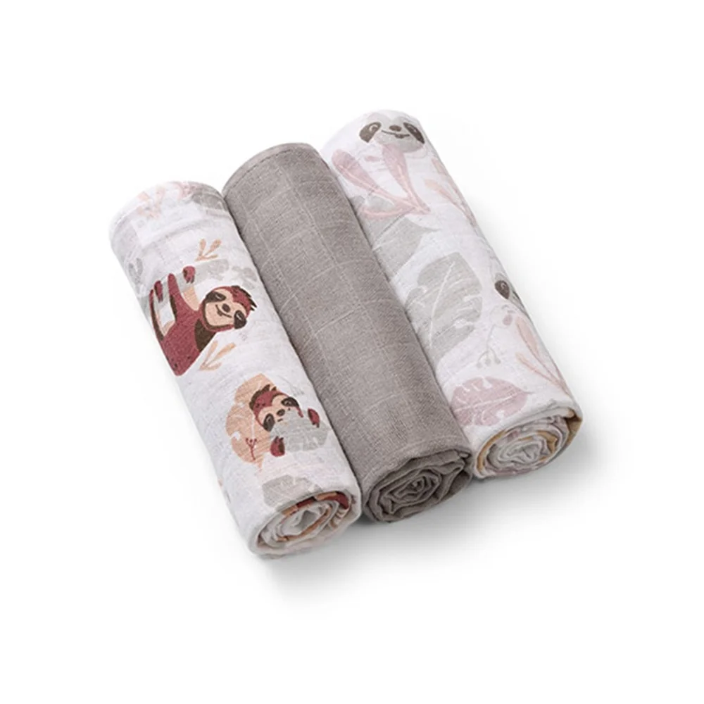 Babyono Pleny mušelínové Super Soft 70x70 cm 3 ks grey