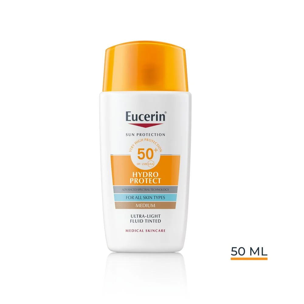 Eucerin SUN Hydro Protect Ultra lehký fluid na obličej středně tmavý SPF50+ 50 ml