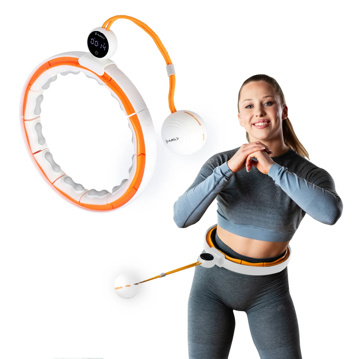 HMS Sada masážní hula hoop se závažím HHM21