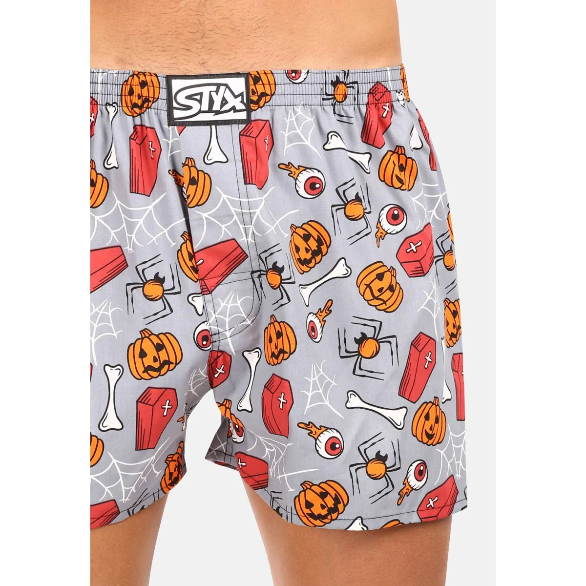 Styx Pánské trenky art klasická guma Halloween rakve (A1752) M