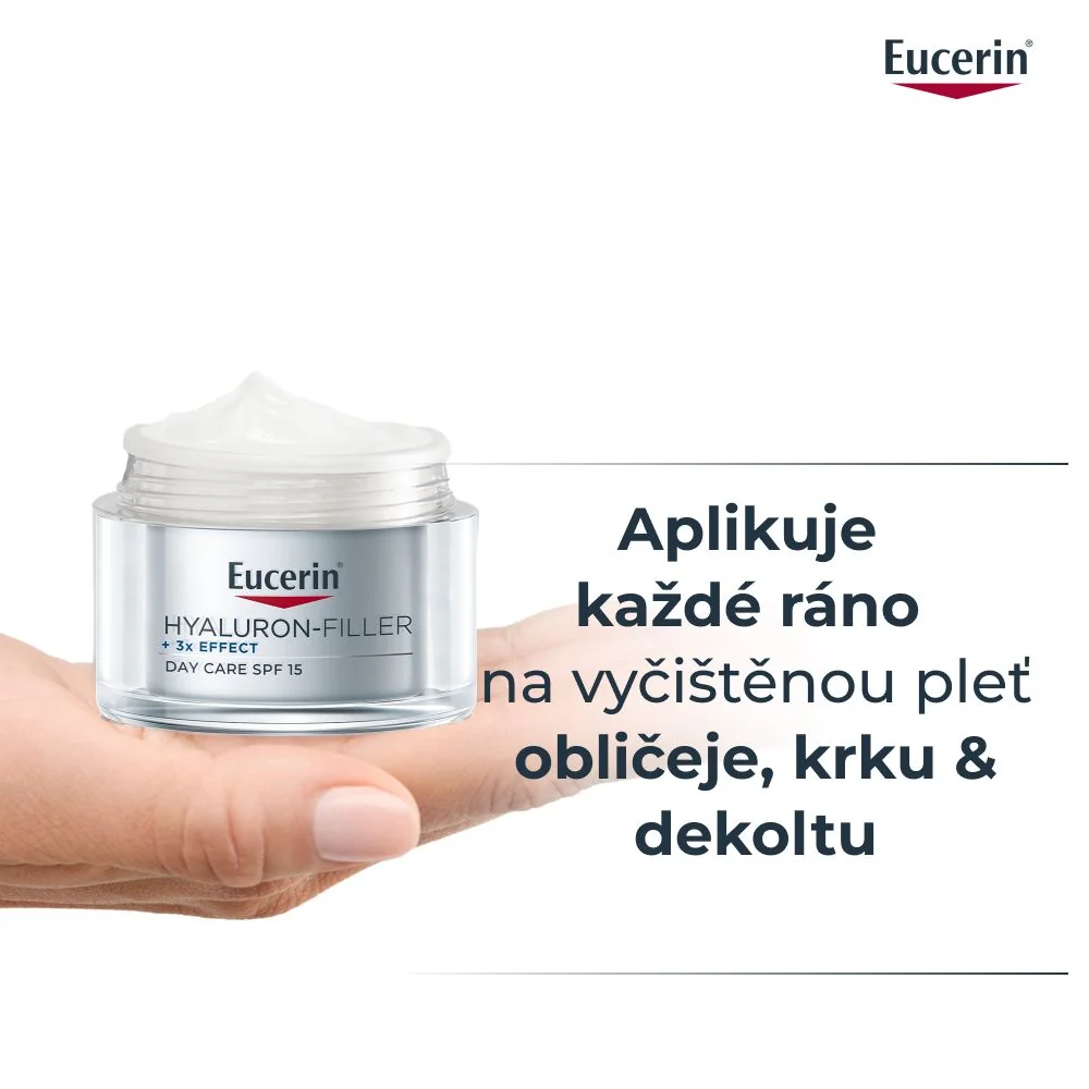Eucerin Hyaluron-Filler + 3x Effect SPF 15 denní krém pro suchou pleť 50 ml