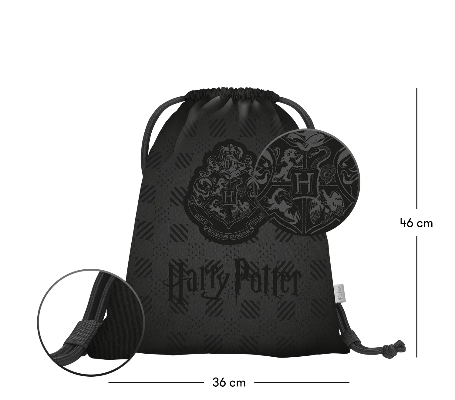 Baagl Sáček Harry Potter Bradavice černý