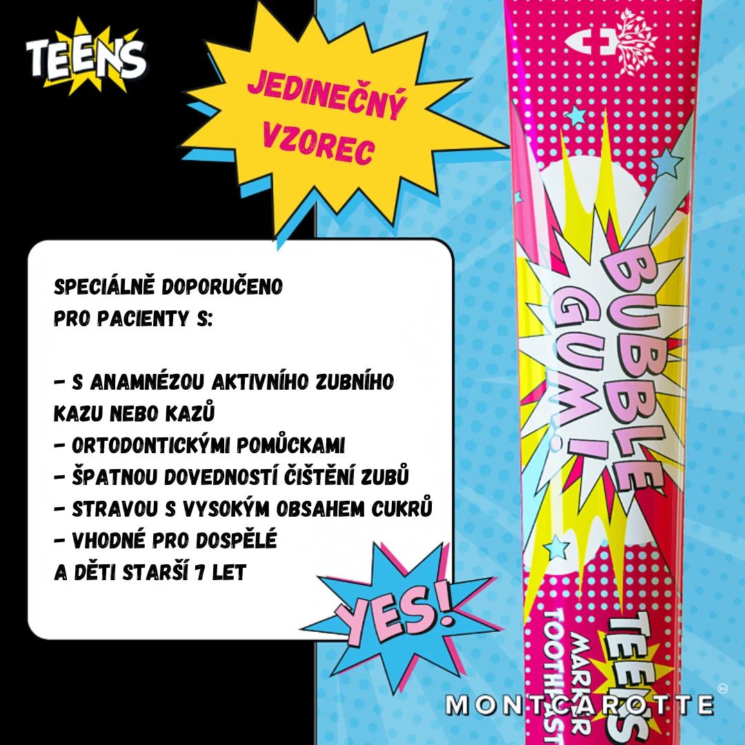 Montcarotte Teens Marker Bubble Boom zubní pasta 30 ml