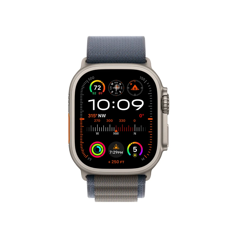 Apple Watch Ultra 2 49 mm loop S Smart hodinky Titan/Blue Alpine