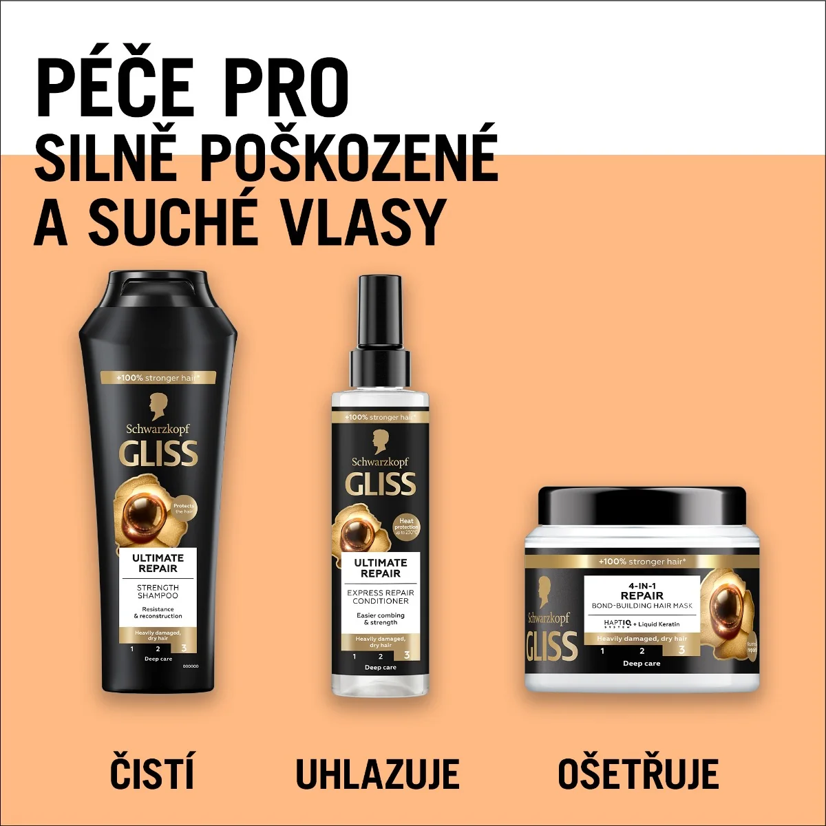 Gliss Ultimate Repair 4v1 regenerační maska na vlasy 400 ml