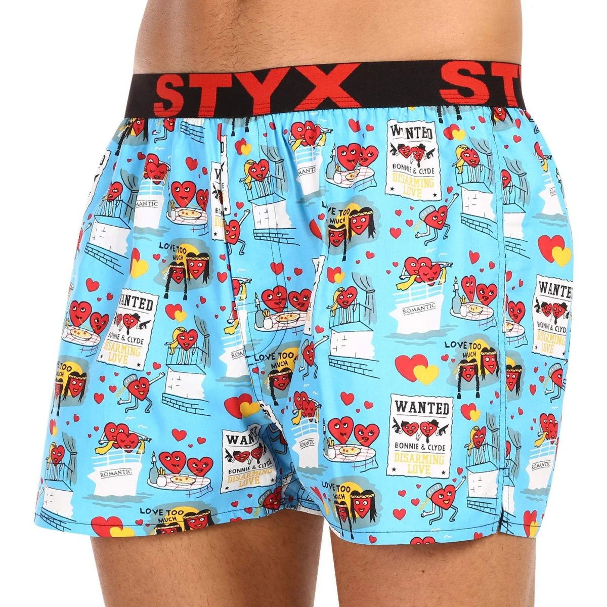 Styx Pánské trenky art sportovní guma Valentýn páry (B1756) M