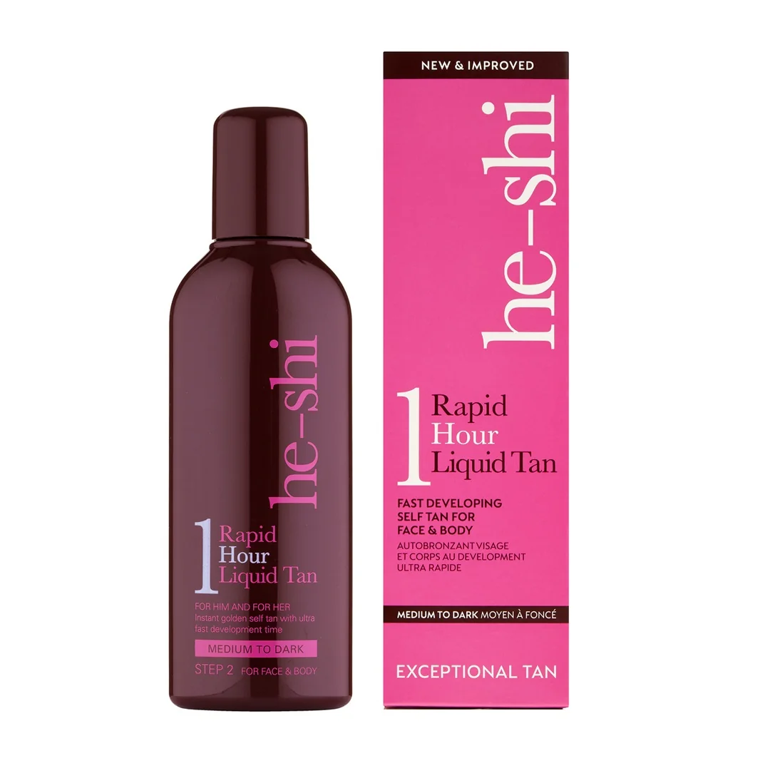 he-shi Rapid 1 Hour Liquid Tan samoopalovací fluid 150 ml