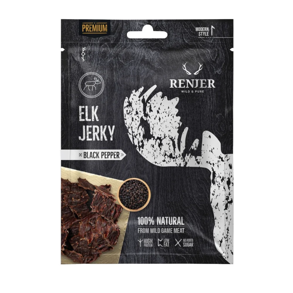 Renjer Elk Jerky Black Pepper 25 g