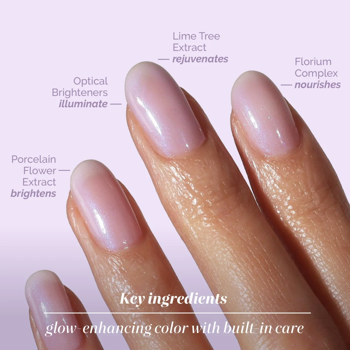 Londontown kur Illuminating Nail Concealer Lavender rozjasňující výživný lak na nehty 12 ml