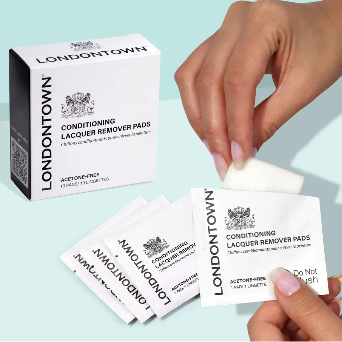 Londontown kur Conditioning Lacquer Remover Pads odlakovací tampony 10 ks