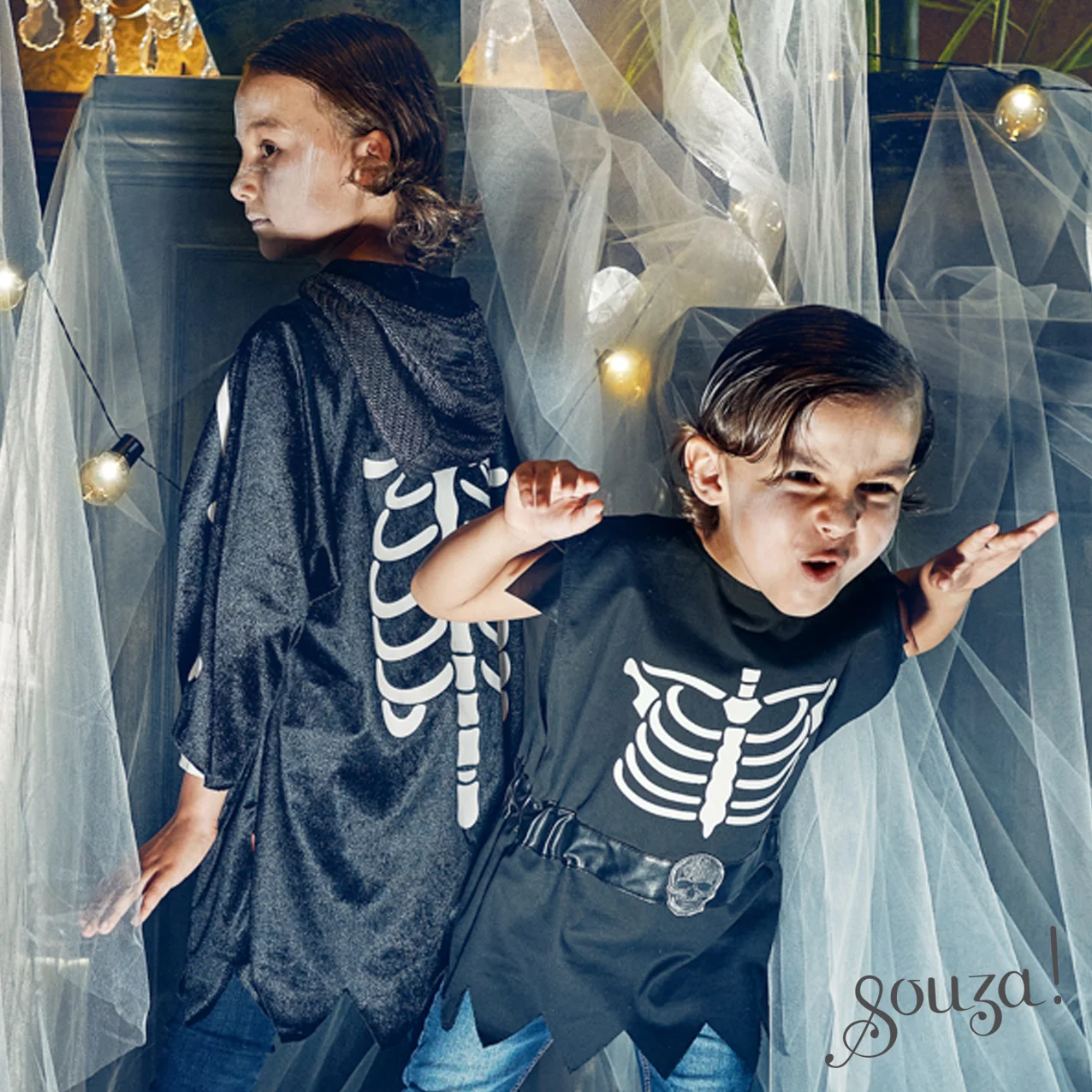 Souza! dětský kostým - halloweenský plášť Casper - 5-7 let, 110-122 cm