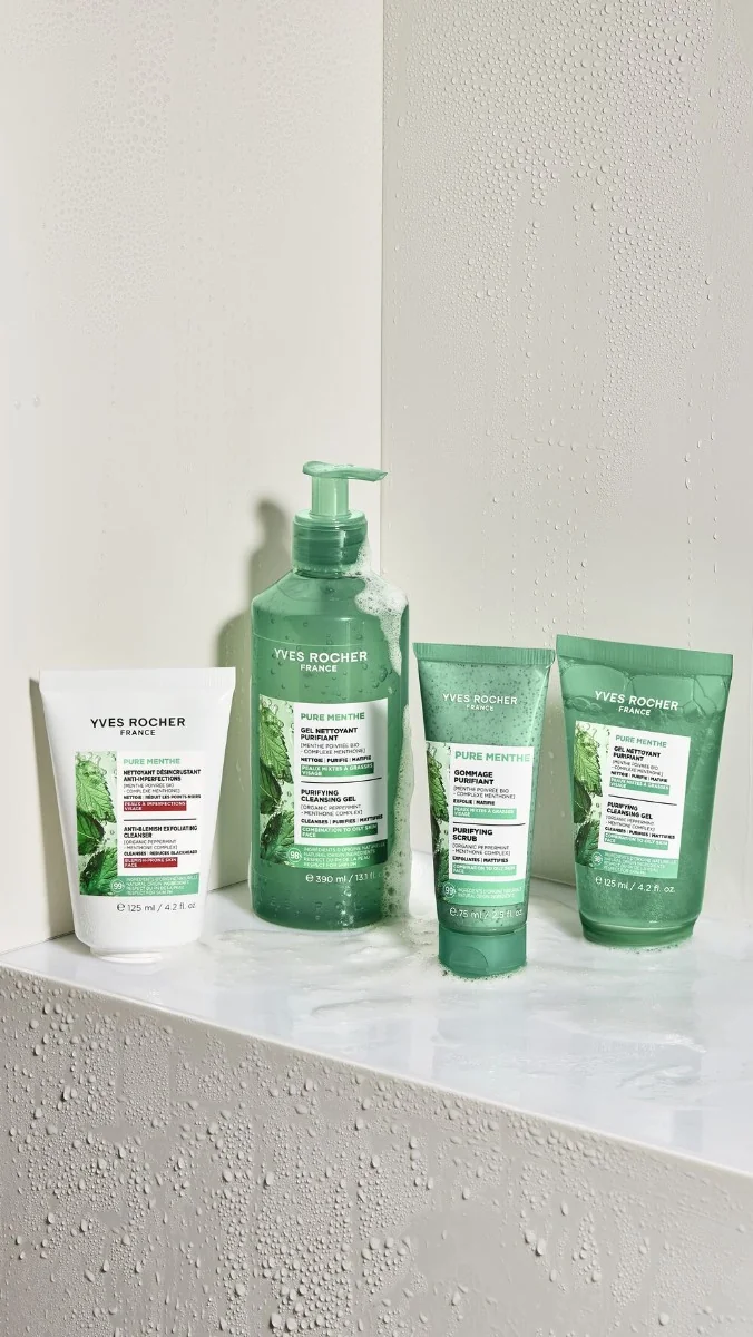 Yves Rocher Pure Menthe Čisticí gel s jemným peelingem 125 ml