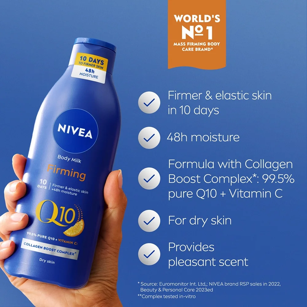 Nivea Q10 Výživné zpevňující tělové mléko 400 ml