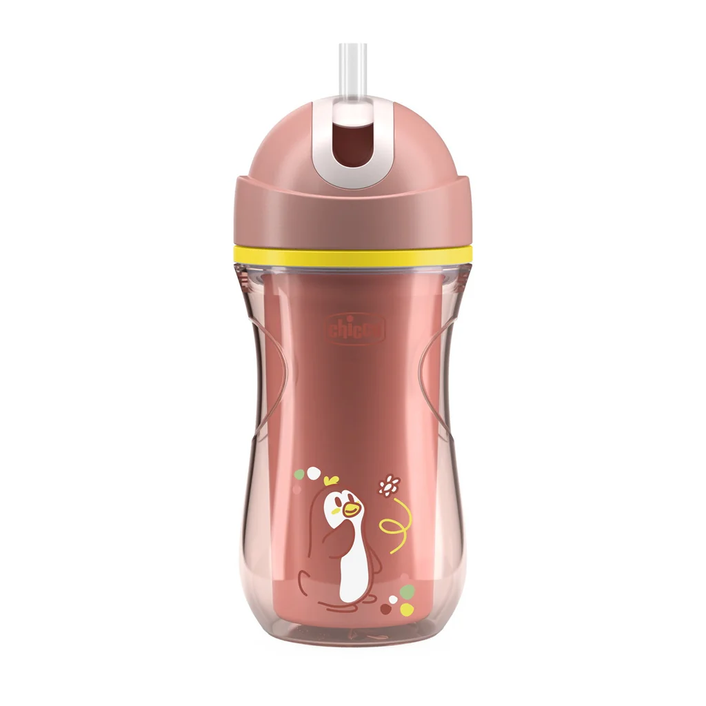 Chicco Hrneček Sport termo se slámkou 14m+ 266 ml pink