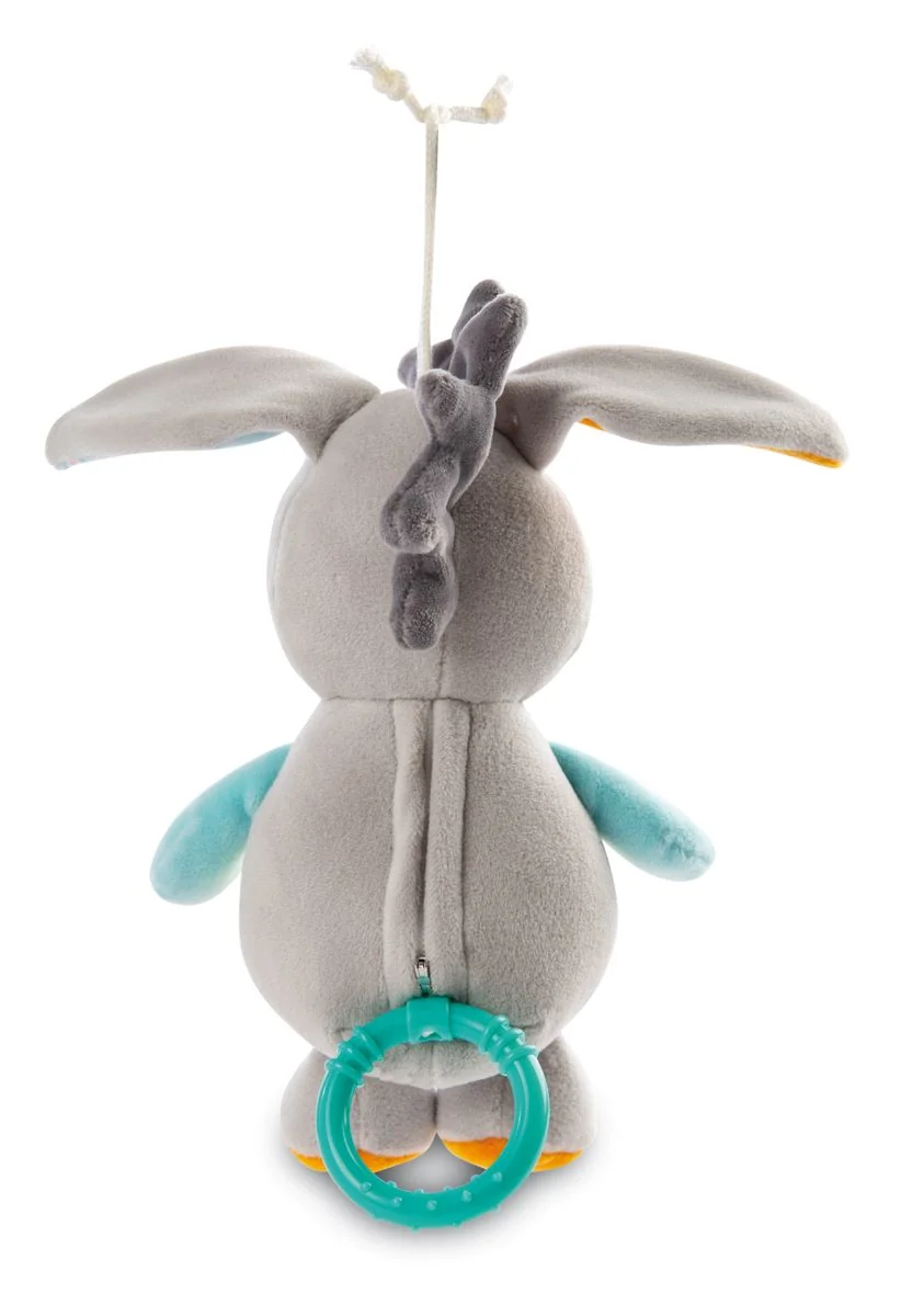 Nici MFN plyš Oslík na zavěšení s hracím strojkem, 18cm