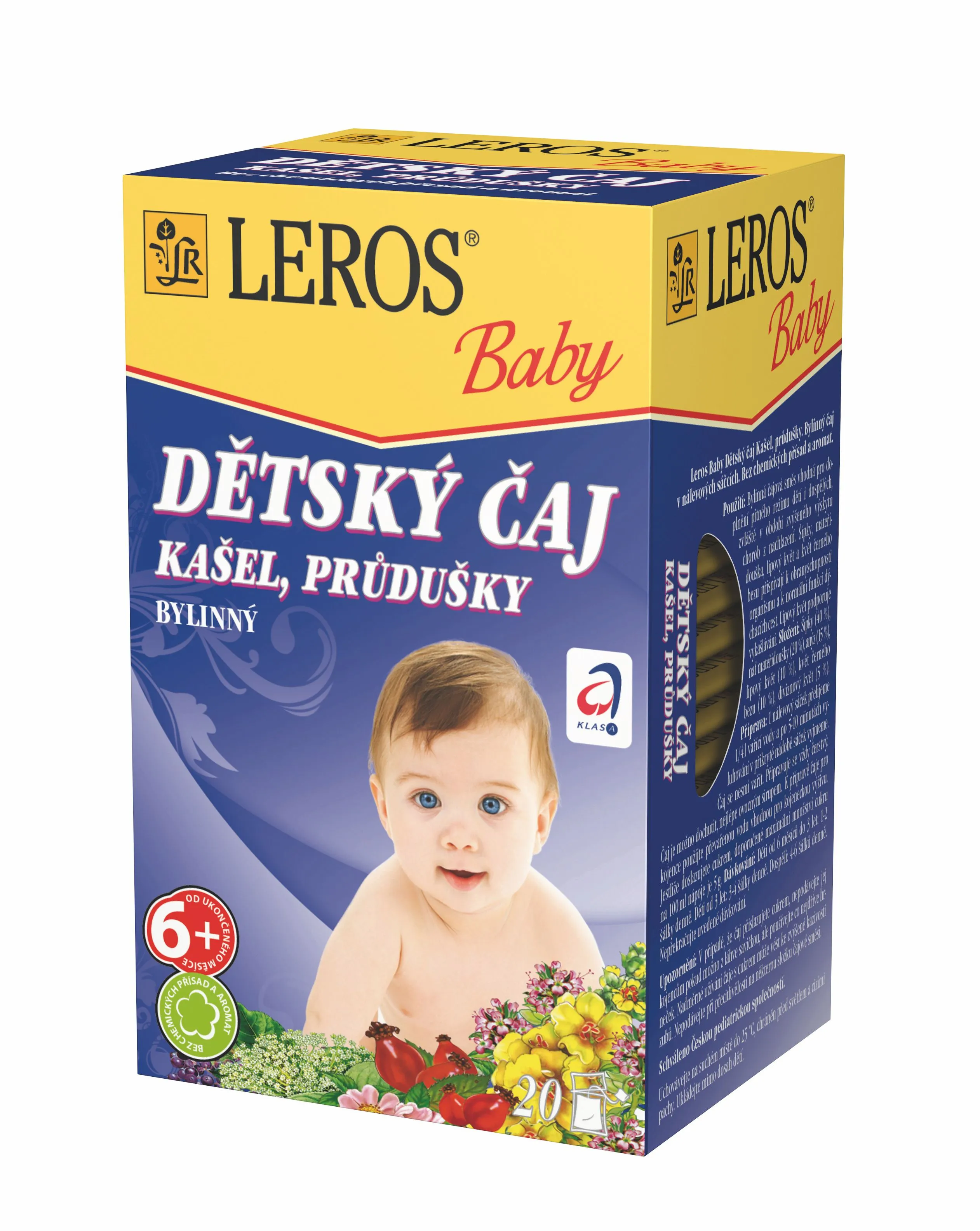 Leros Dětský čaj Kašel a průdušky 20x1,5 g