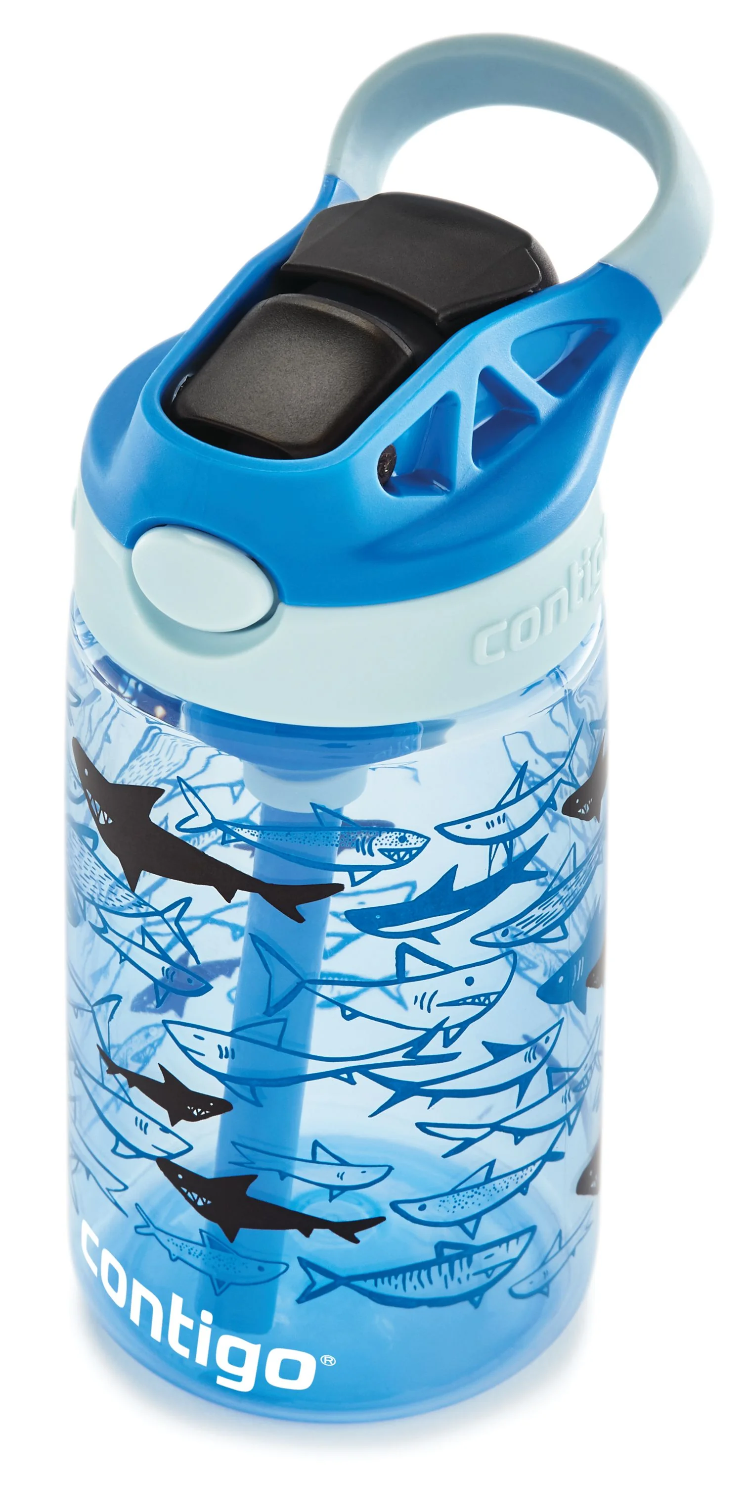 Contigo Dětská láhev Easy Clean Blue Sharks modrá 420 ml