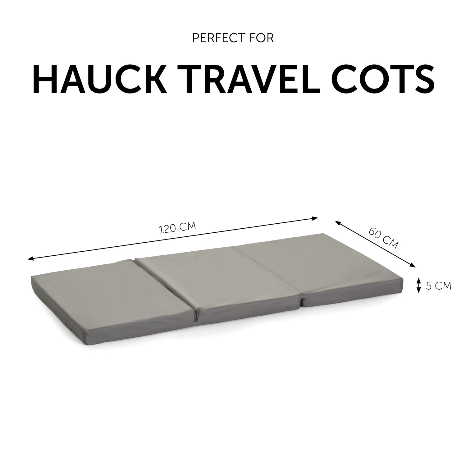 Hauck Skládací matrace 120*60 cm grey xy