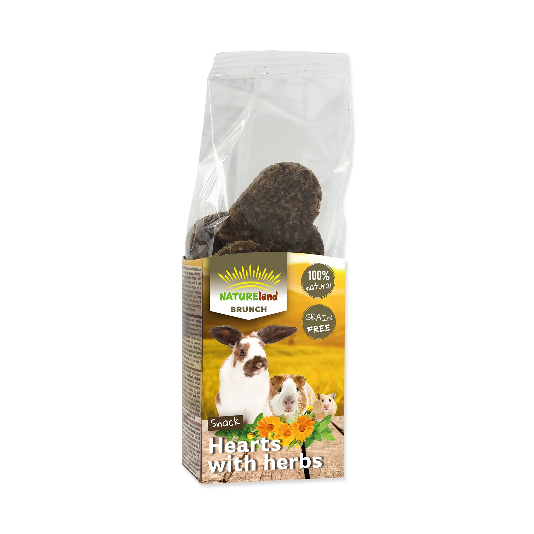 Nature Land Pochoutka Brunch srdíčka s bylinkami 105 g