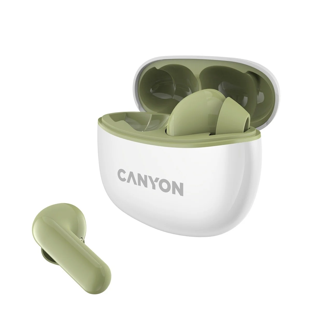Canyon Bezdrátová stereo sluchátka True Wireless TWS-5 zelená