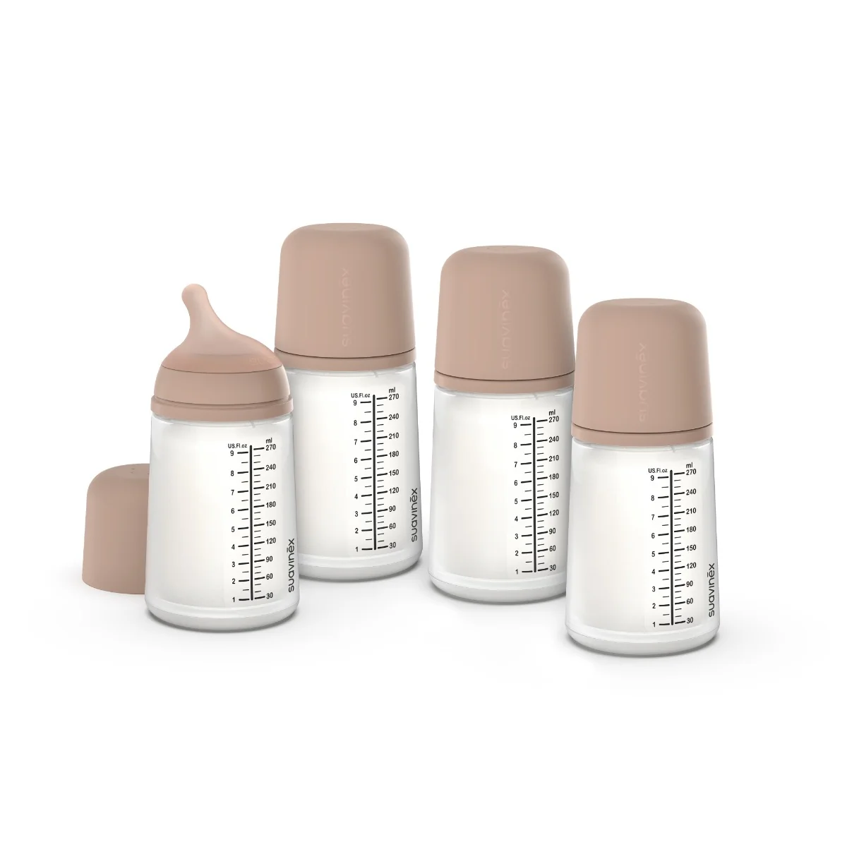 Suavinex Zero Zero Antikoliková láhev Medium průtok M 3m+ 270 ml 1 ks
