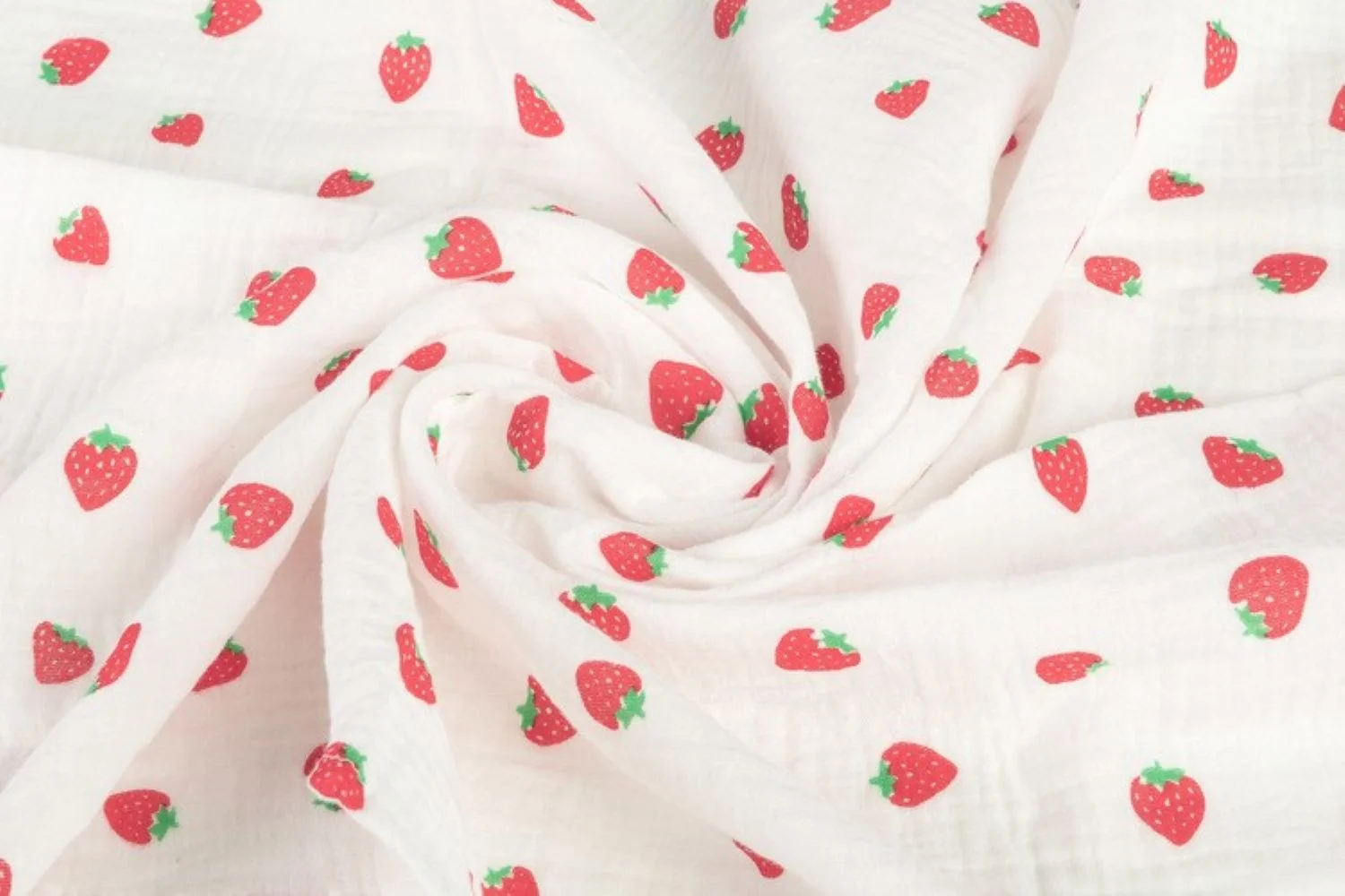 SENSILLO Mušelínové pleny krešované 60×75 cm Strawberry Cream – sada 2 ks